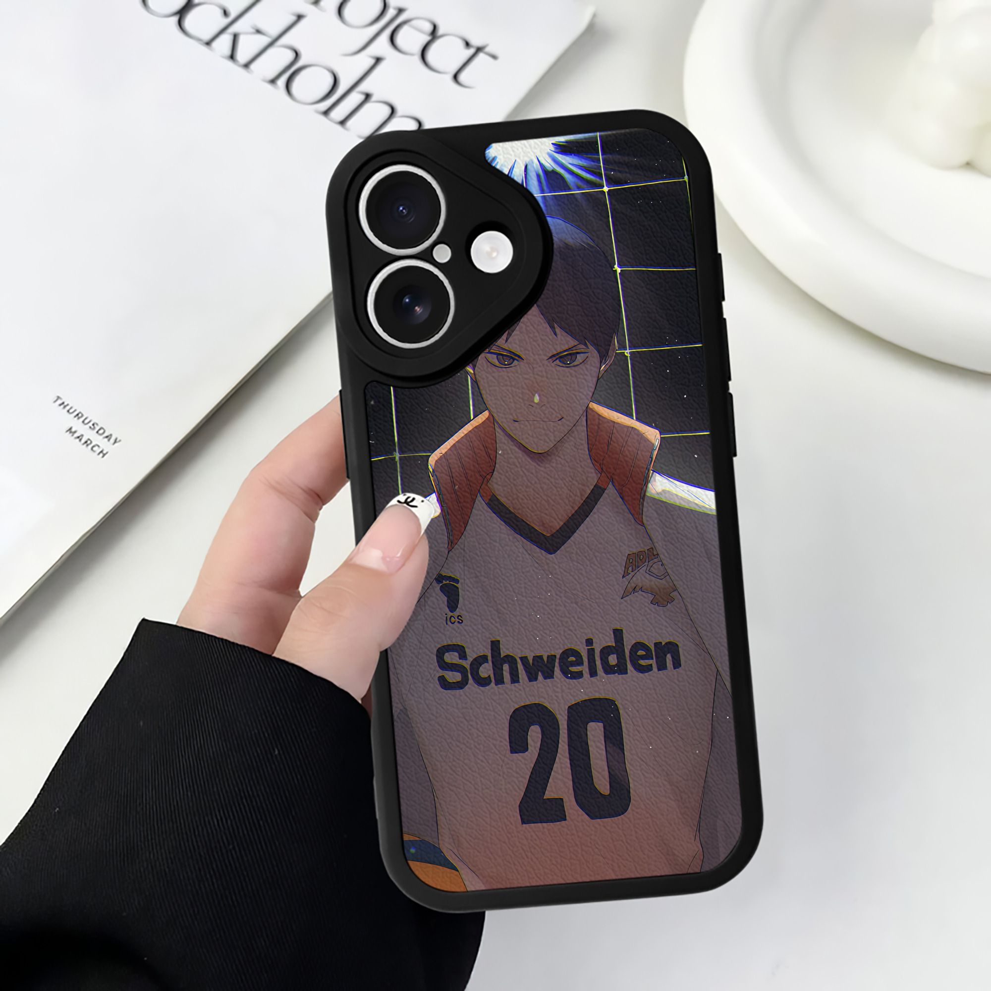 （画像用） ハイキュー!! Haikyu!! 【iPhone 16シリーズ対応】シリコンスマホケース（レザー調） 材質：シリコン